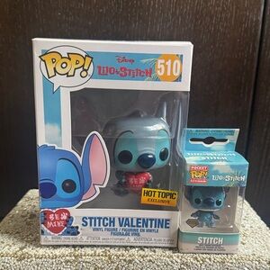 Funko Pop! Stitch Valentine Figure including keychain